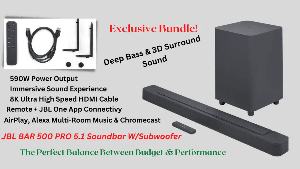 JBL BAR 500 PRO 5.1 Soundbar With Subwoofer